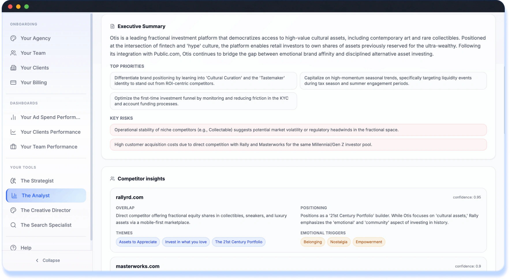 Otis Analyst competitor insights