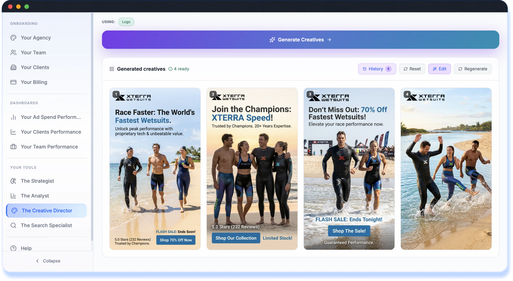 Otis Creative Director generated ads