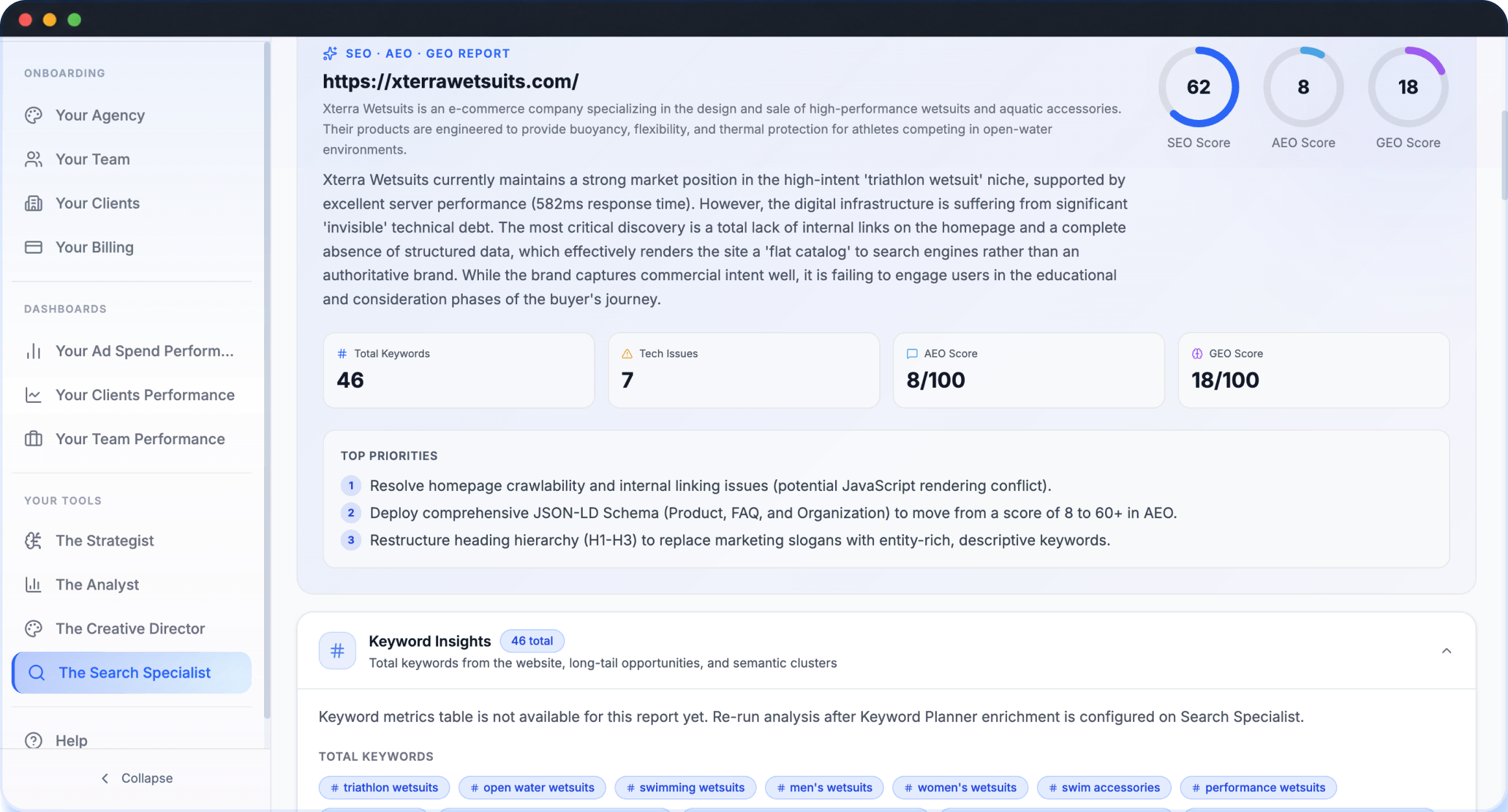 The Search Specialist product preview