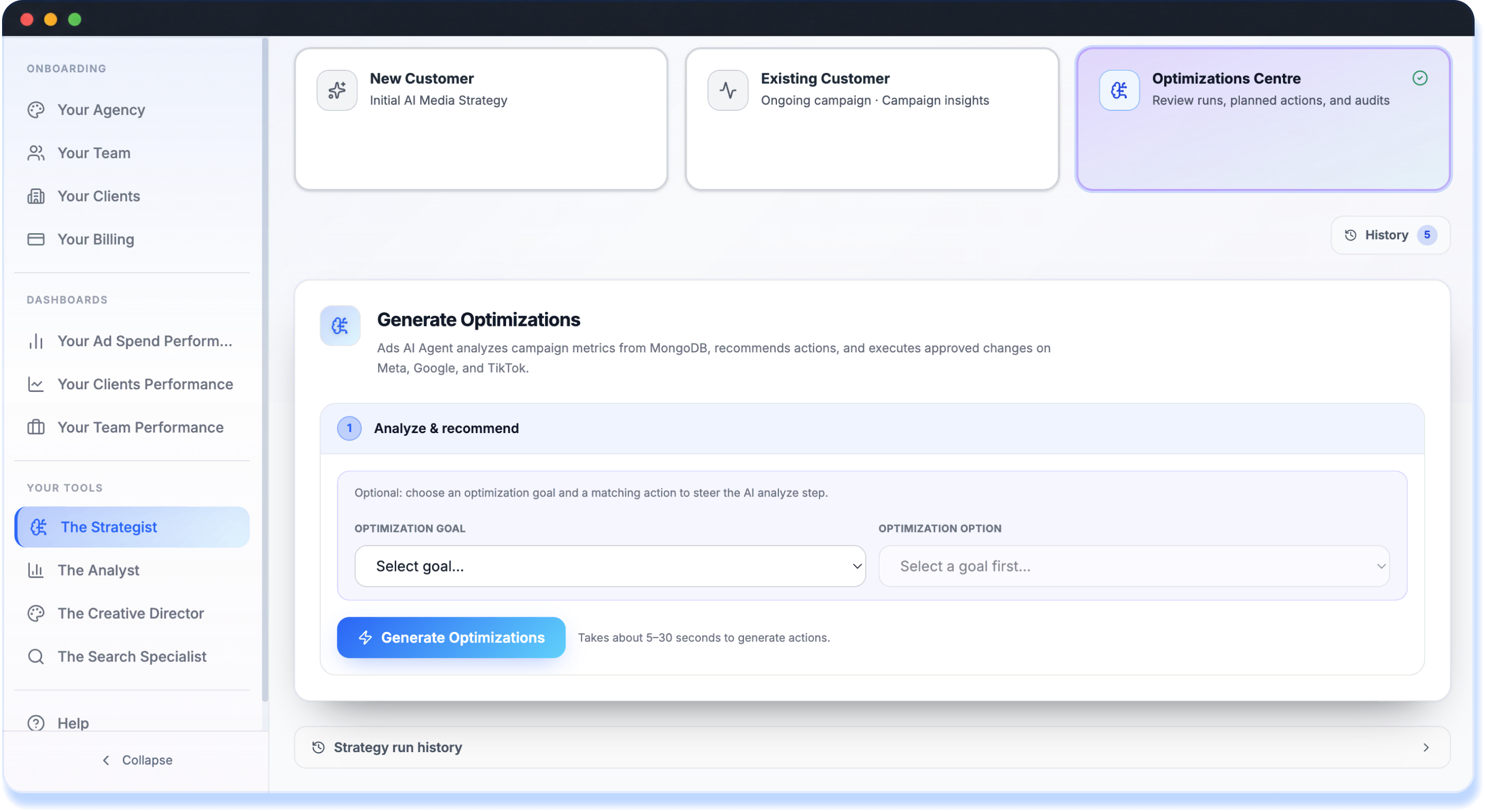 Otis Strategist — generate campaign optimizations