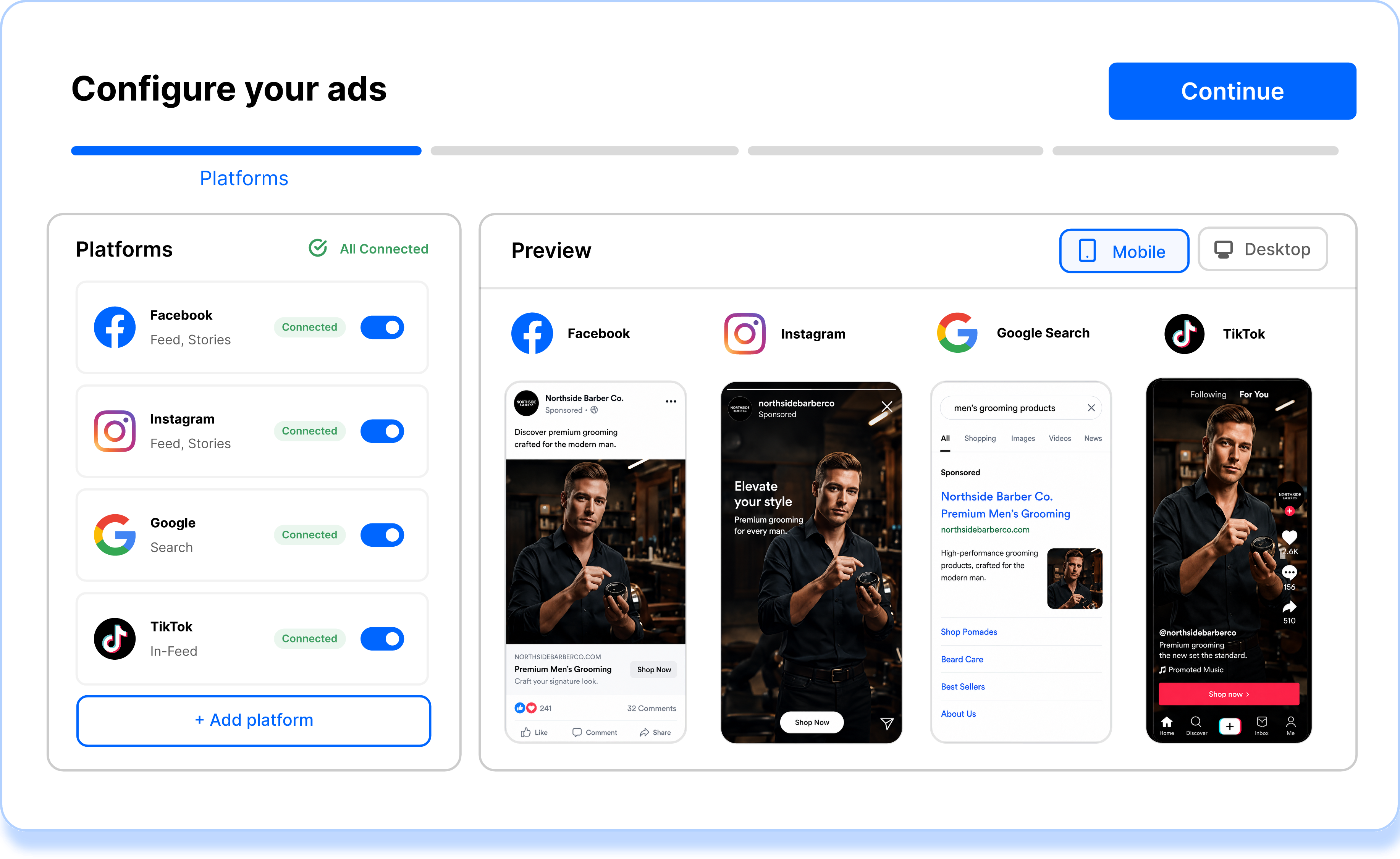 Multi-Channel Ads product preview